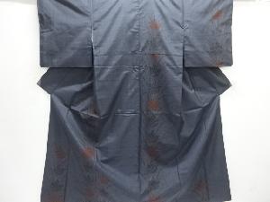 蝶模様織り出し本場泥大島紬付け下げ着物(7マルキ)